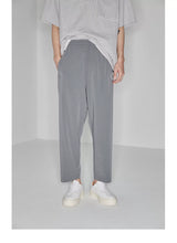 Drapey Stretchy Elastic Waist Cropped Pants