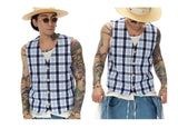 Vintage Plaid Cotton Vest