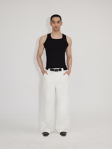 Stretchy Fitted U-Neck Tank Tops