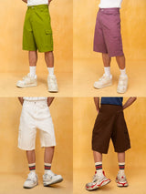 Men's Vintage Loose Cargo Denim Shorts