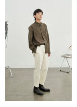 Vintage Herringbone Elastic Waist Cargo Pants