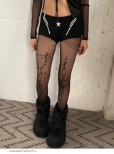 Thorn Print Pantyhose