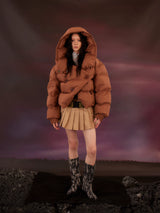 Unisex Y2K Cropped Down Puffer Jacket