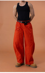Men's Y2K Green Orange Cargo Pants