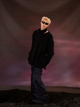 Pleated Wide Leg Pocket Ski Pants