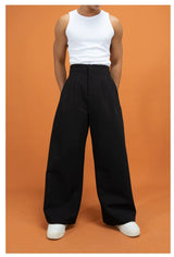 Black High Waist Wide Leg Pants