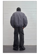 Vintage Deconstructed Washed Wide Leg Jeans
