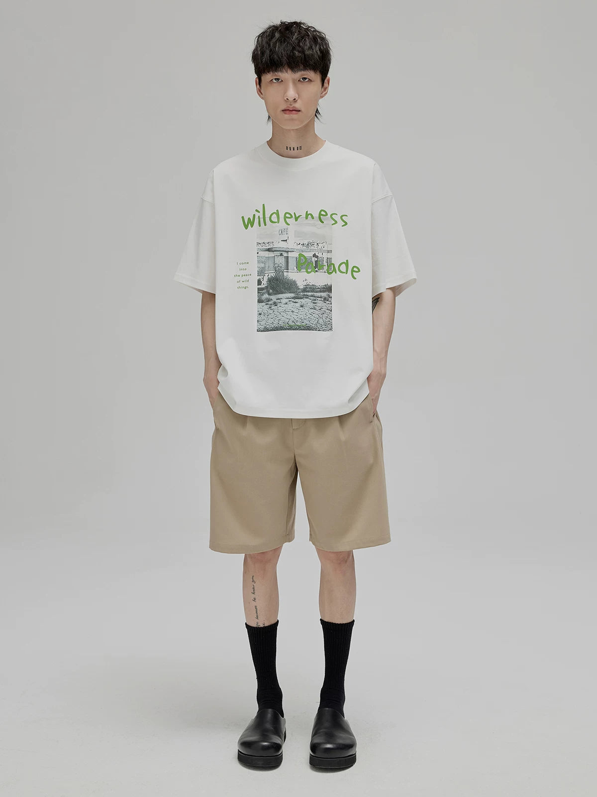 Graffiti Print Double Mercerized Tee