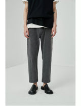 Vintage Washed Straight Ankle Jeans