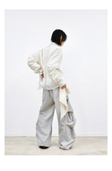 Two-Tone Deconstructed Studded Hem Shirt