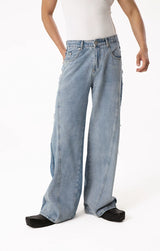 Men's Blue Gradient Distressed Jeans