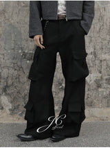Knotty Curved Multi-Pocket Cargo Pants