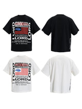Two Tone Flag Cracked Print Tee