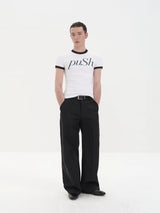 Printed Color Block Push Ringer Tees