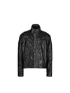 Oversized Distressed Nightfang Leather Biker Jacket