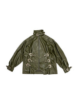 Loose Riveted Punk Leather Jacket