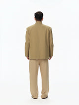 Hemp Stand-Collar Blazer
