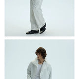 Two-Tone Single-Button Split Turtleneck Down Coat