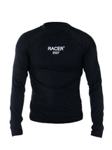 Black Sharkskin Long Sleeve Racing Top