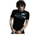 Printed Fitted Wool Blend T-shirt