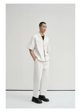 Cropped Contrast Cuban Collar Shirt Jacket