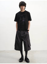 Baguette Print Textured Short-sleeve Tee