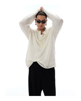 Men's Mohair Henley Sweater