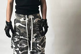 Washed Distressed Camo Cargo Pants