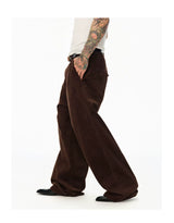 Imported Corduroy Wide Leg Straight Pants