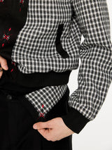 Pleated Houndstooth Dress Pants
