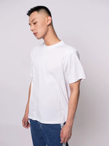 Men's Black White Padded Line Tee
