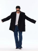 Oversized Structured Wool Blend Blazer