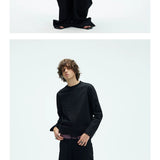 Two-tone Asymmetrical Pleated Baggy Sweatpants