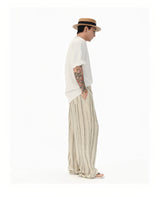 Distressed Vintage Striped Vest Pants Set
