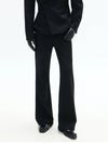 Black Straight Leg Casual Pants