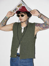 Forest Green Skin-friendly Knit Vest