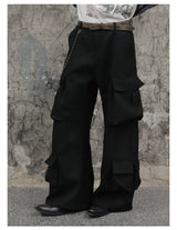 Knotty Curved Multi-Pocket Cargo Pants