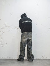 Devil Bone Jacquard Distressed Zip Cardigan