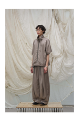 Vintage Safari Patchwork Short Sleeve Shirt