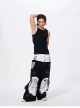 Men's Ripped Double Waist Jeans