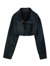 Y2K Cropped Stand Collar Jacket