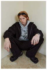 Men's Drapey Frayed Flared Dress Pants