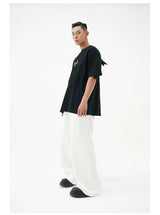 Black Sequin Devil Wing Tee