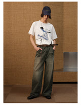 Water Stain Print Short Sleeve Tee