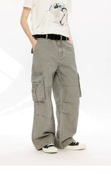 Men's Loose Brushed Cotton Cargo Pants