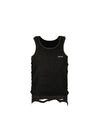 Distressed Ripped Patch Slim Tank Top