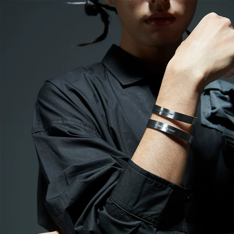 Couple Adjustable Industrial Titanium Steel Bracelets