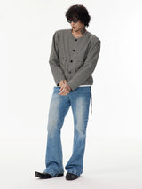 Men's Houndstooth Wool Blend Jacket