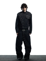 American Vintage Loose Button Denim Jacket