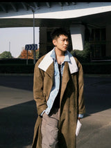 Furry Collar Pajama Style Long Coat